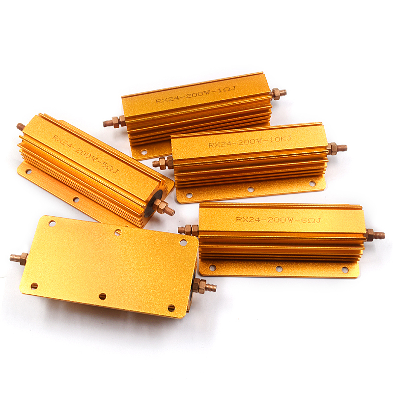 RXG24-200W大功率黄金铝壳散热电阻器限 0.1/0.5/1/50/100欧 2K - 图0