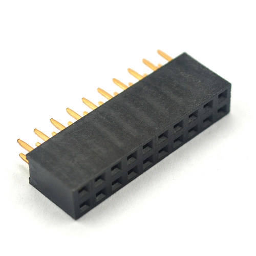 Risym 2*10双排母 双排针座 2*10pin插座 2.54mm环保镀金脚 10个 - 图0