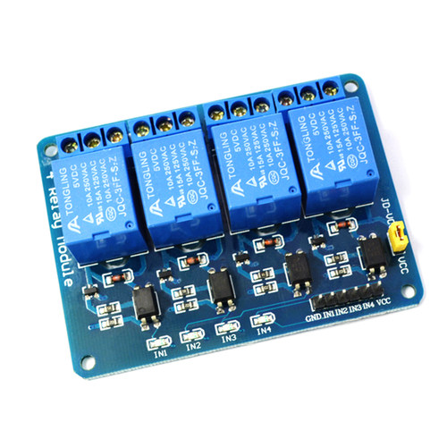 Risym 4路5V继电器模块 带光耦隔离 支持AVR/51/PIC单片机扩展板 - 图0