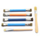Double-ended repair pad hard-bristle brush