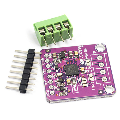 31865 MAX31865 RTD铂电阻温度检测器 PT100至PT1000传感器模块 - 图0