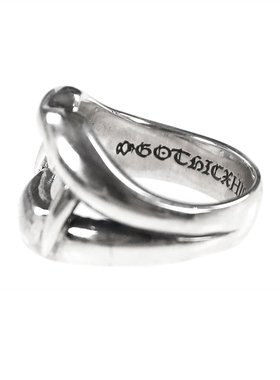 吸血鬼浮雕纯银戒指男手工复古