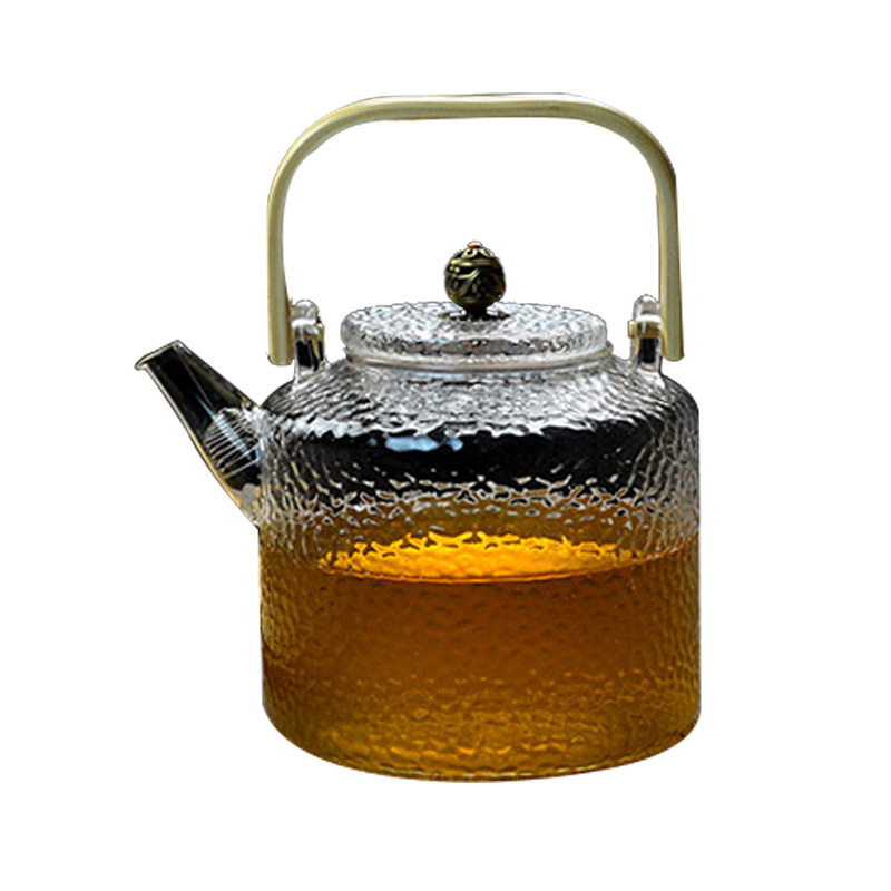 锤纹耐高温提梁壶玻璃壶电陶炉烧水煮茶壶明火加热烧水壶泡茶茶具