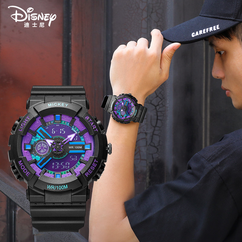 迪士尼手表男款学生潮流运动 忆美时手表国产腕表