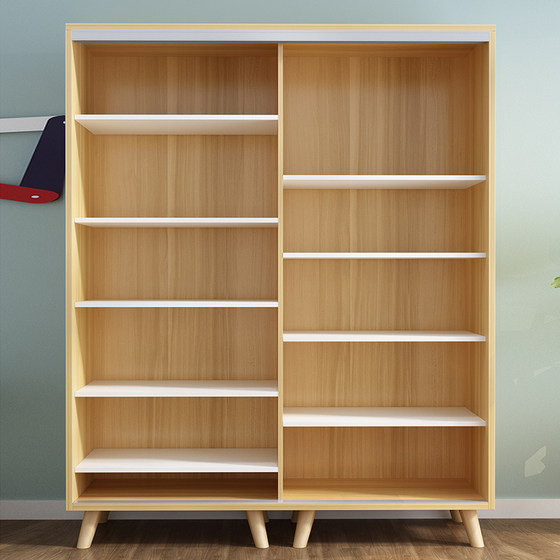 One-word partition wardrobe layered storage rack wooden board customization