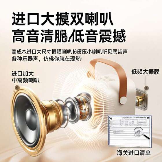 话筒音响一体无线麦克风K歌家用唱歌家庭ktv智能带灯蓝牙音响