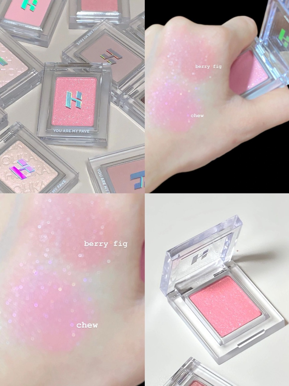 holika你！新色42美翻了chew带闪桃花草莓晶44单色眼影腮红卧蚕,淘宝优惠券,粉丝福利购,淘宝优惠卷