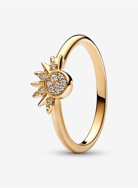 潘家同款新款超闪锆石戒指女时尚通勤小众设计S925银情侣指环