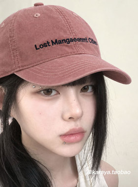 棒球帽复古水洗显脸小