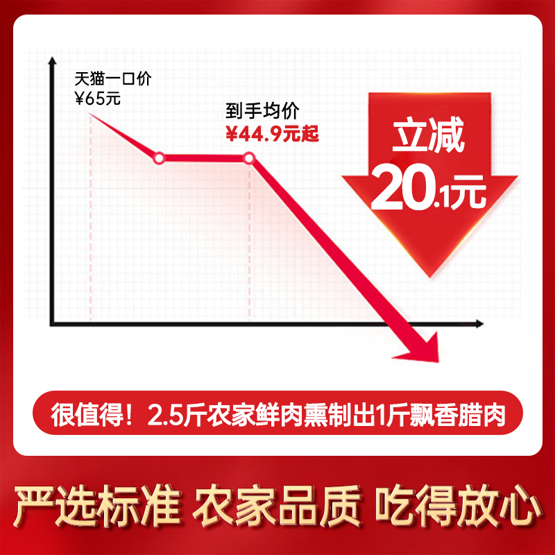 松桂坊五花腊肉湖南特产农家湘西凤凰正宗咸肉腊肠自制烟熏肉500g - 图2