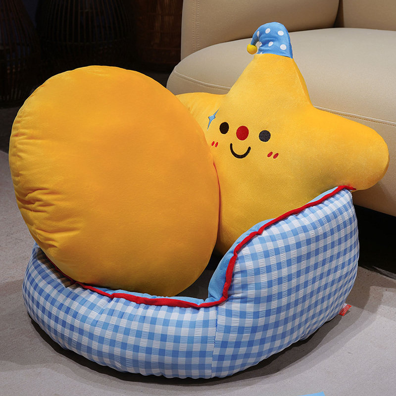 Cartoon children reading futon cushion