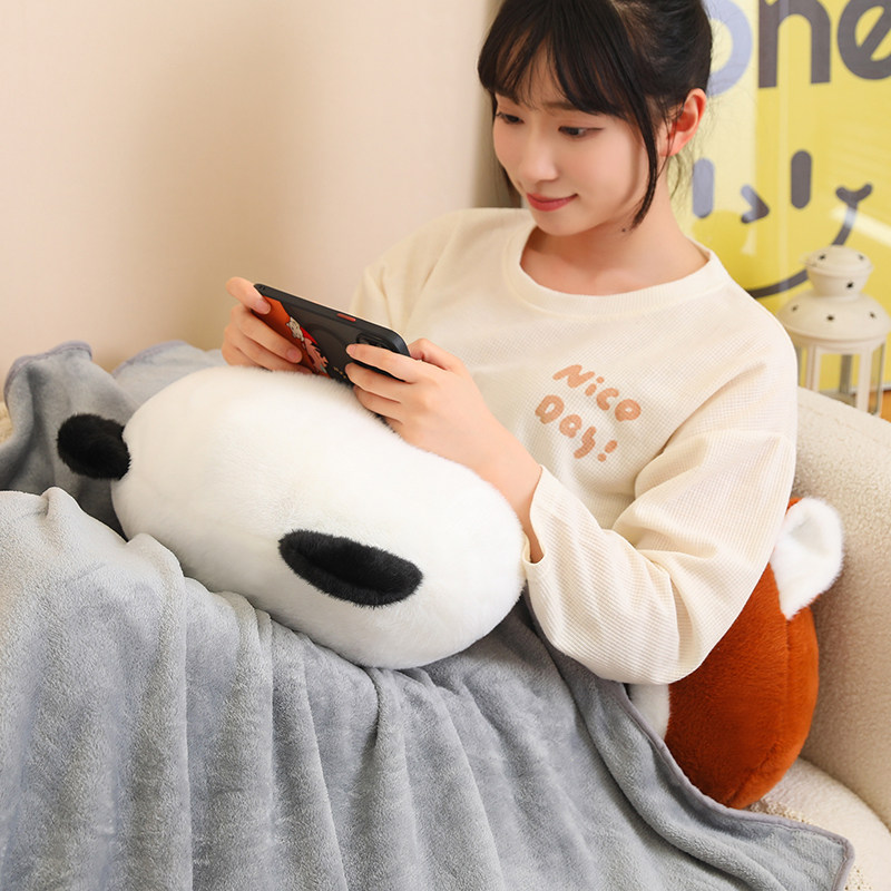 浣熊变身熊猫抱枕被子两用办公室披毛毯子客厅沙发肩午睡靠垫靠枕,淘宝优惠券,粉丝福利购,淘宝优惠卷
