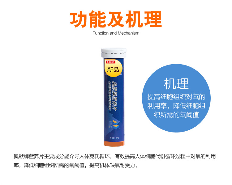 奥默蓝养片40粒携氧片西藏缺氧抗高原反应药有红景天胶囊速达养 - 图1