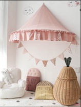 Nordic Ins Children Tent Indoor Princess Room Playhouse Bedside Decoration Bed Mantle Reading Corner Hanging Tent Reading Corner