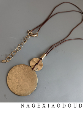 T31复古磨砂耳环项链套装