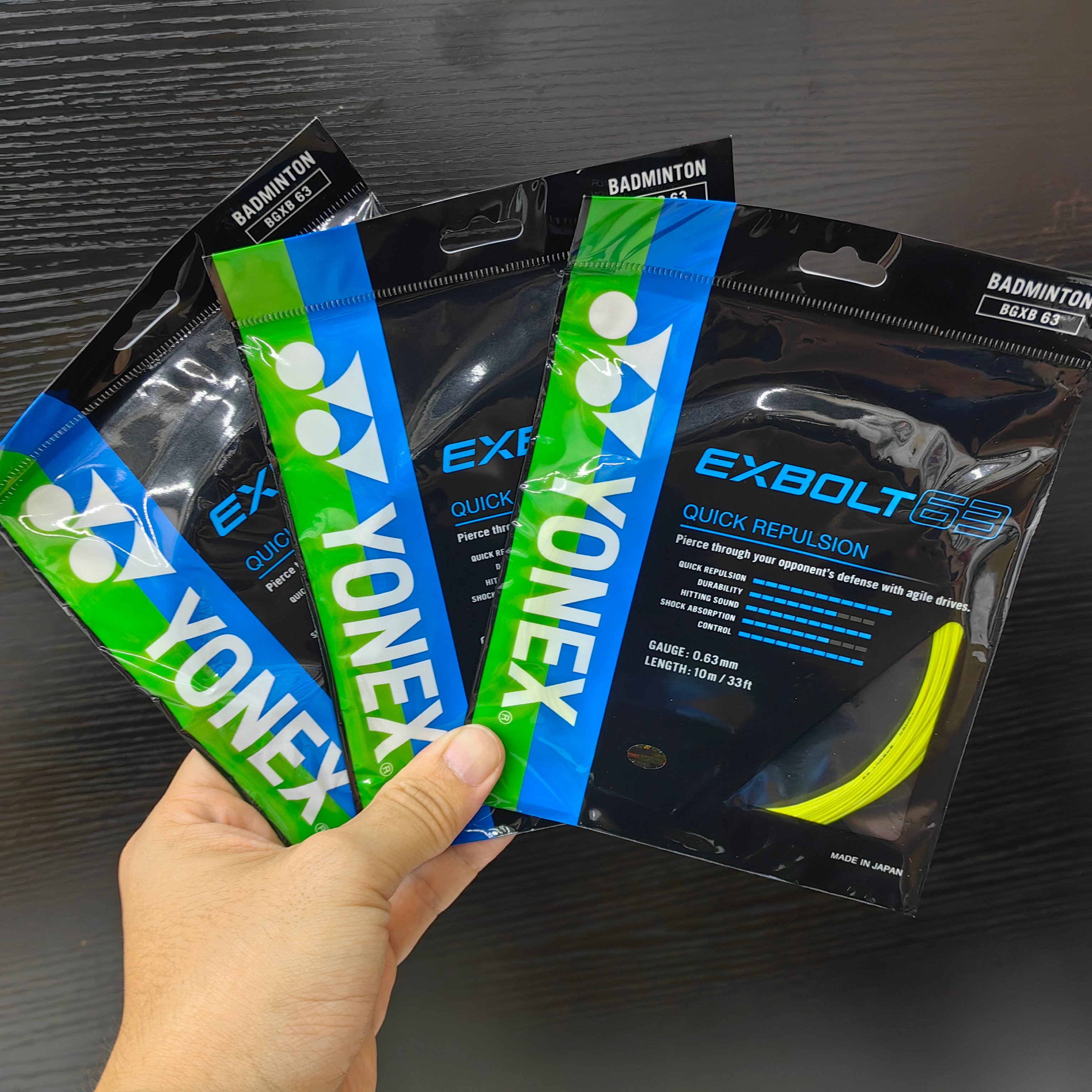YONEX尤尼克斯单条装BG6565TI 66 80 95 99 EX63 AB大盘羽毛球线 - 图2