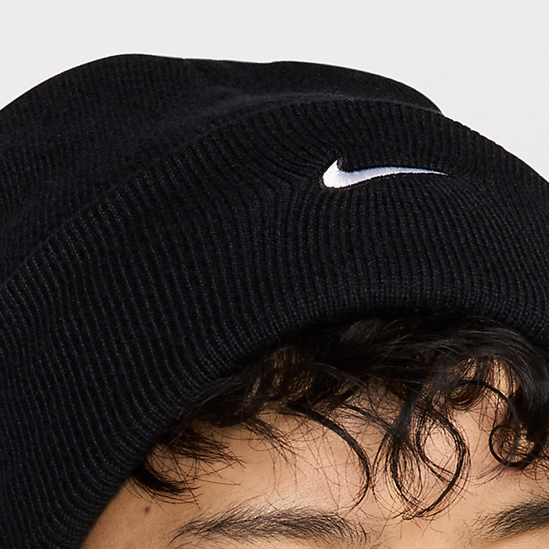 Nike/耐克正品Peak Swoosh男女保暖户外休闲针织帽HF0187-010 - 图0