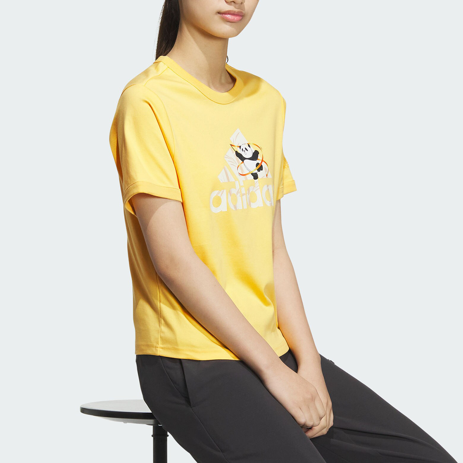 Adidas/阿迪达斯官方正品W CHINA TEE2时尚女士印花短袖JI6864 - 图0