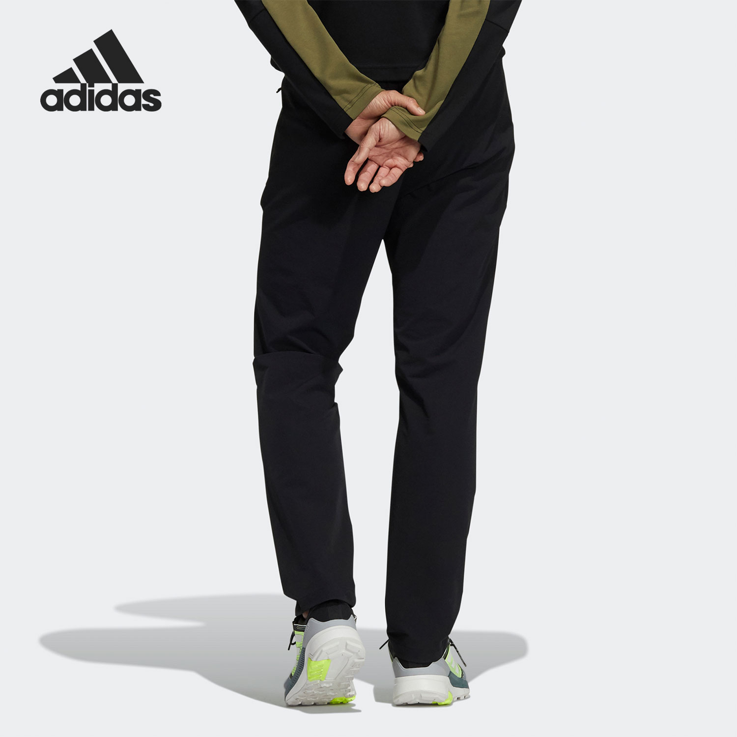 Adidas/阿迪达斯官方正品男子休闲透气针织运动长裤 H13798 - 图0