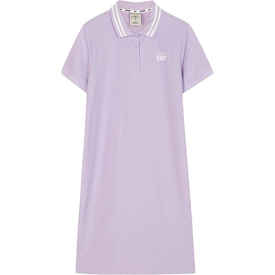 Skechers/斯凯奇正品夏季针织女简约舒适运动透气连衣裙 L222W123