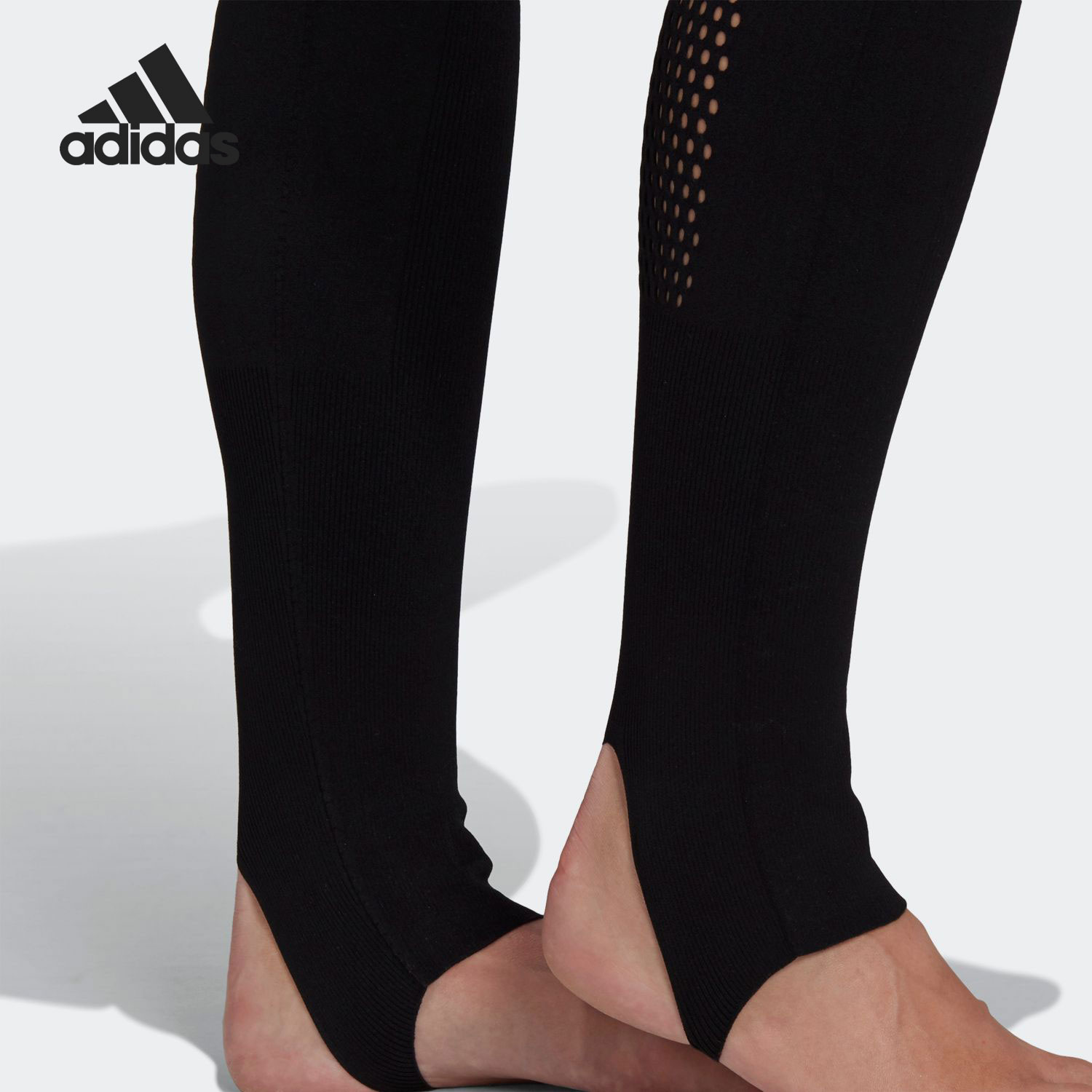 Adidas/阿迪达斯正品新款女子高腰舒适运动紧身长裤 FS0123 - 图1