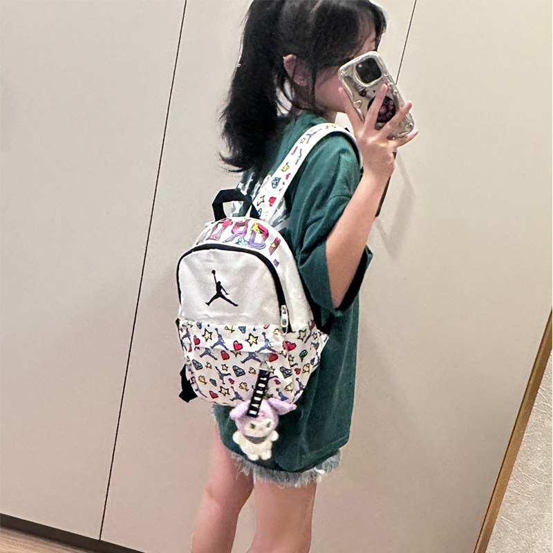 NIKE Nike AJ backpack women's bag children's kindergarten sports bag student school bag backpack JD2223027TD