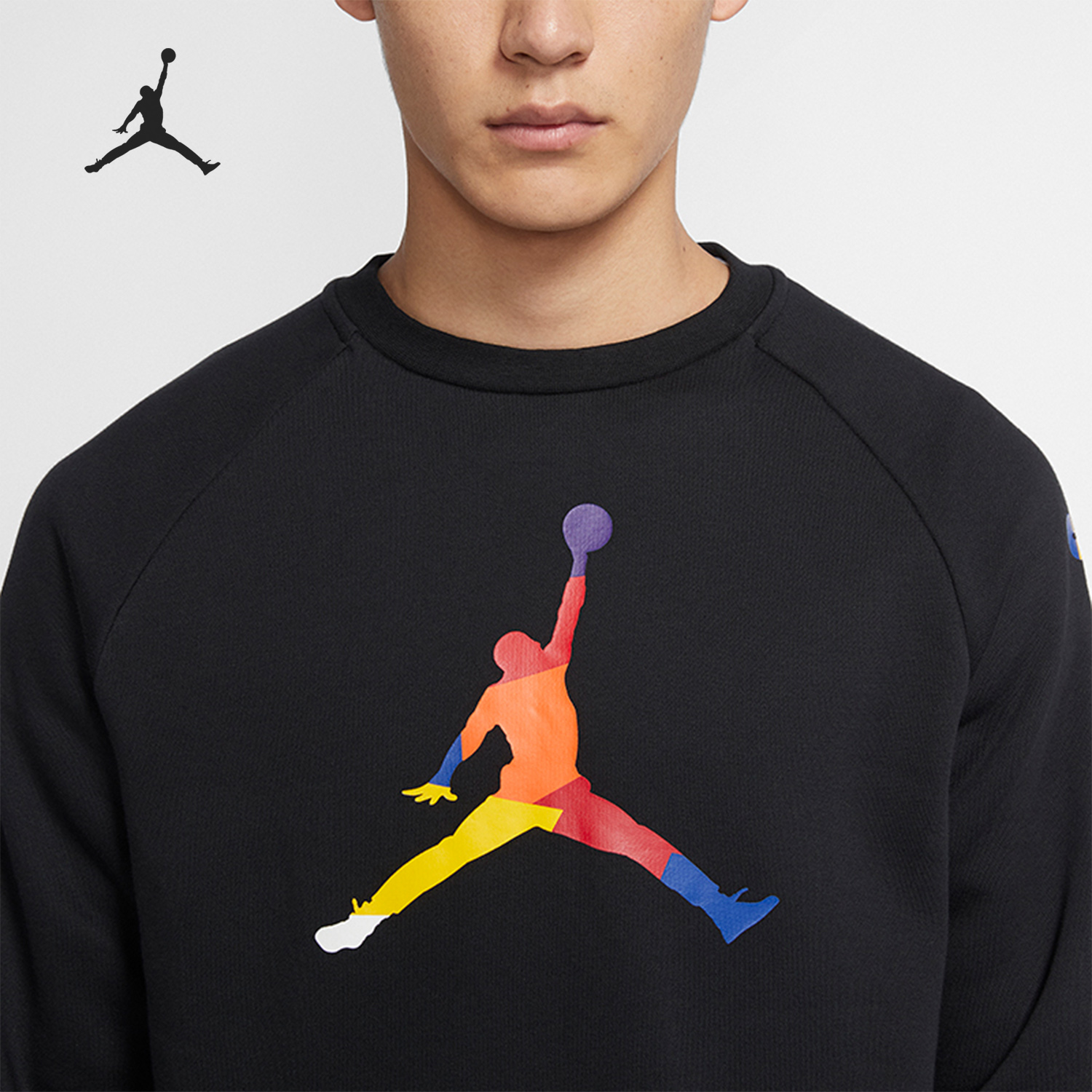 Nike/耐克正品JORDAN 男子加绒圆领运动卫衣套头卫衣 DA6729 - 图1