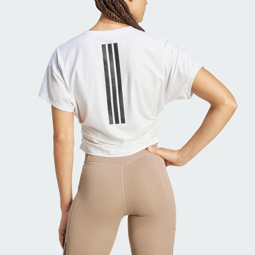 Adidas/阿迪达斯官方正品夏季女士训练运动健身休闲短袖T恤JX1194 - 图0