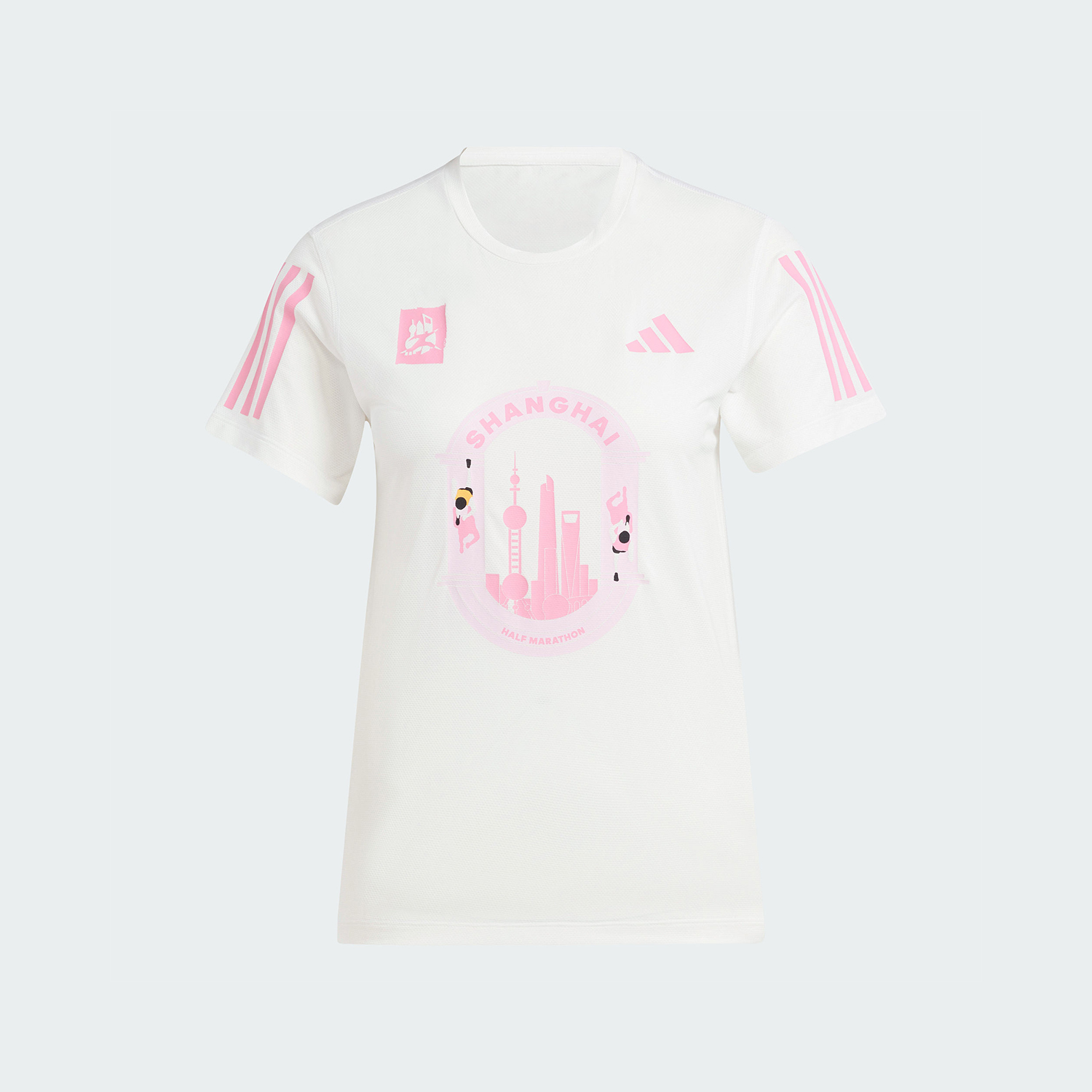 Adidas/阿迪达斯官方正品SHHM RACE T W 女士跑步运动T恤IX7766 - 图1