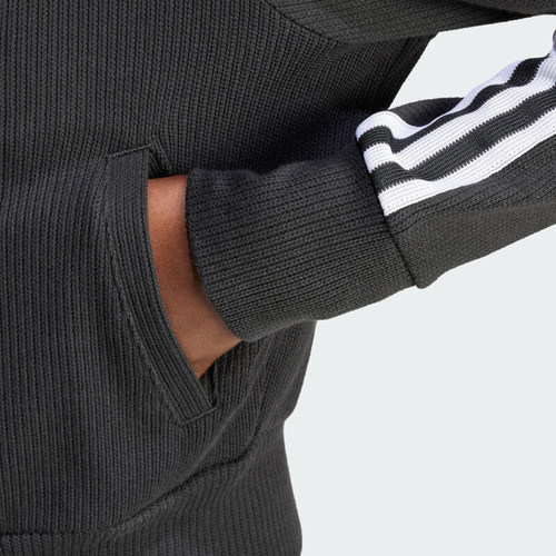 Adidas/阿迪达斯正品三叶草女士罗纹针织短款立领外套IY7278 - 图2
