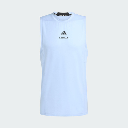 Adidas/阿迪达斯正品LESMILSTANKTOP新款男经典浅蓝色背心KD4348 - 图1