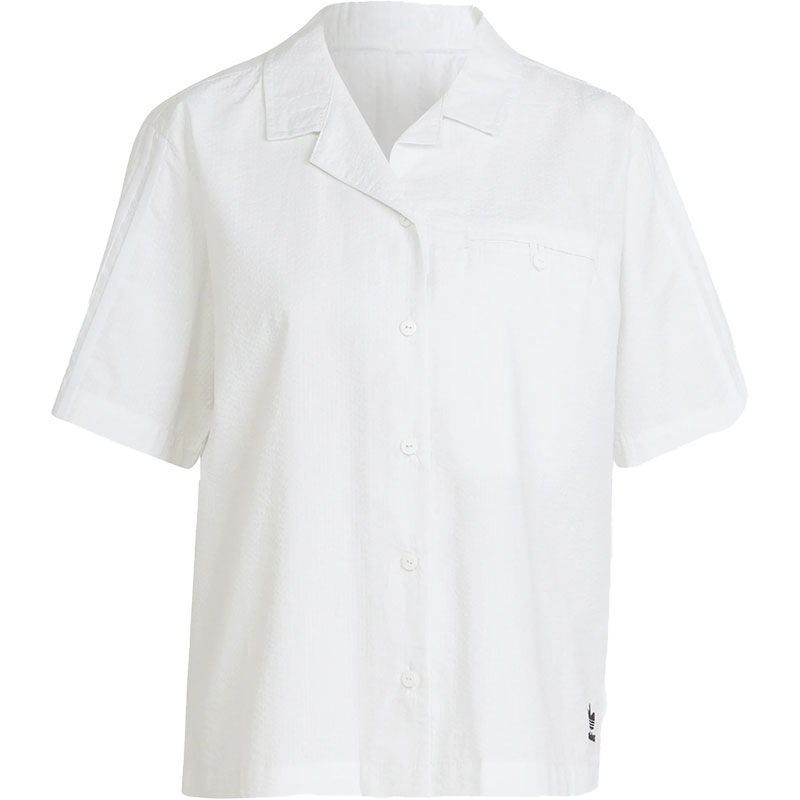 Adidas/阿迪达斯官方正品当季新款三叶草女子运动短袖衬衫HC2053 - 图3