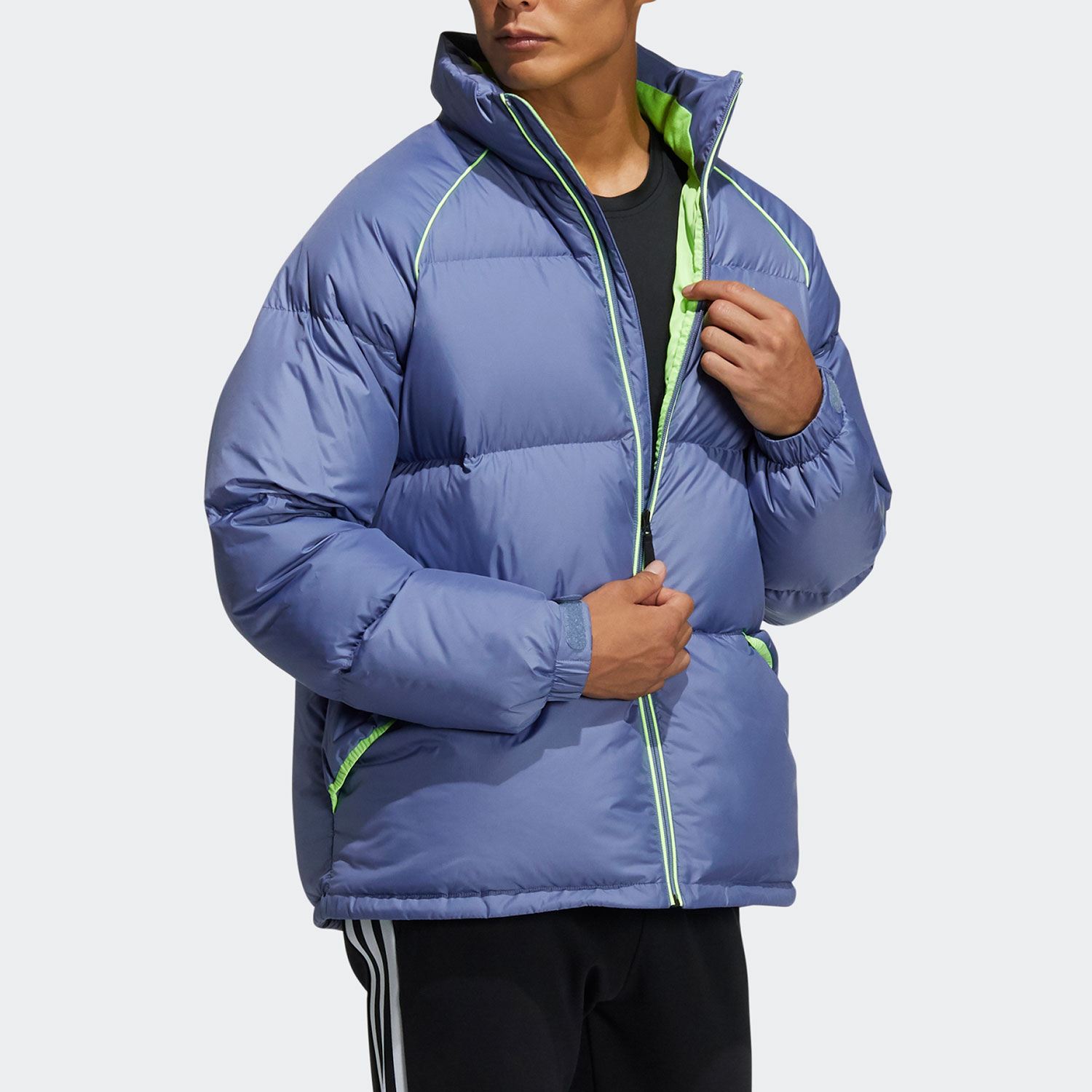 Adidas/阿迪达斯官方正品冬季男女同款运动保暖立领羽绒服H20753-图1