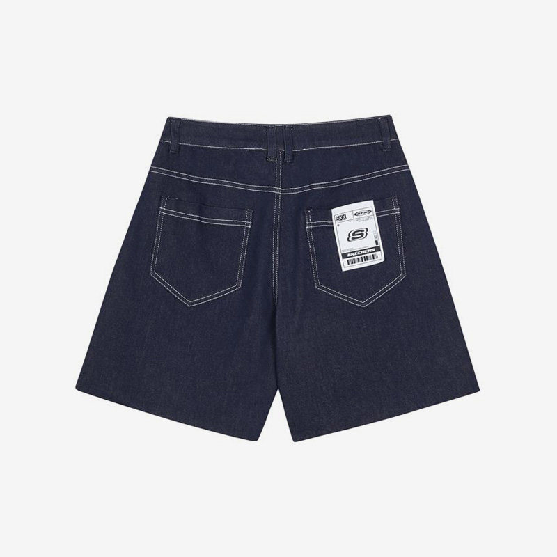 Skechers/斯凯奇正品2023夏新款高腰女子休闲运动牛仔短裤,淘宝优惠券,粉丝福利购,淘宝优惠卷