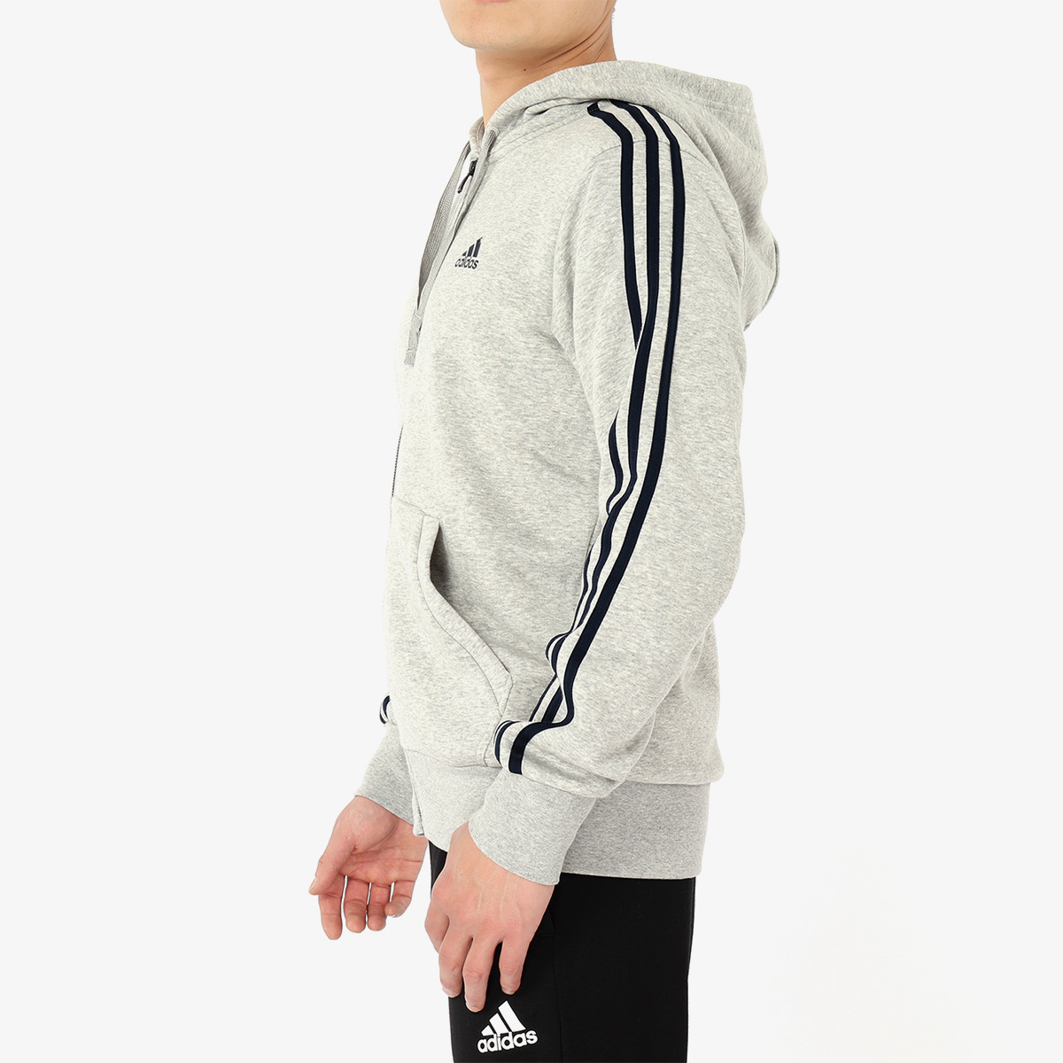 Adidas/阿迪达斯正品2019春秋新款运动服连帽休闲针织夹克S98788 - 图0