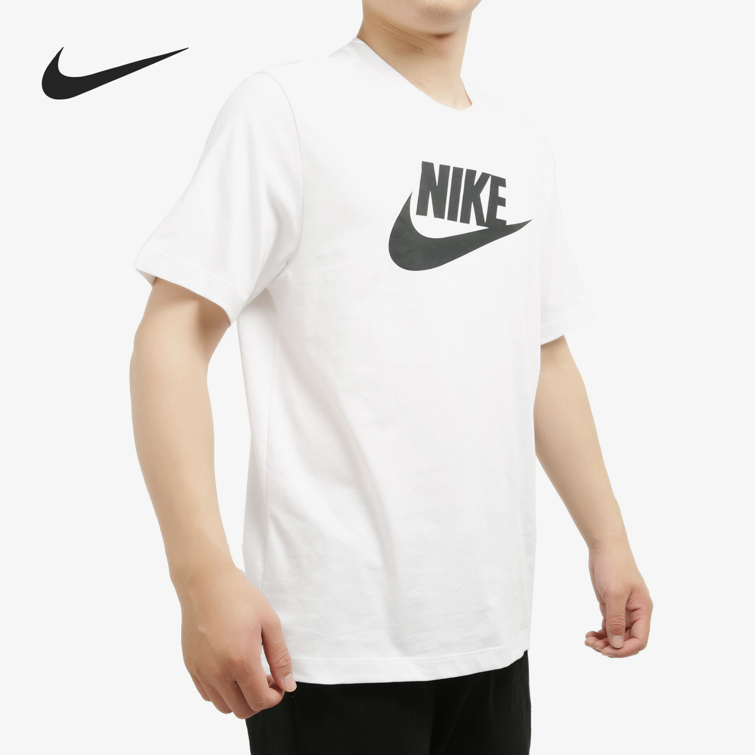 Nike/耐克官方正品男子休闲舒适透气运动圆领短袖T恤AR5005-101 - 图0