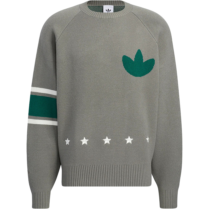 Adidas/阿迪达斯正品三叶草美式复古男子毛衣套头衫 HS7294 - 图3