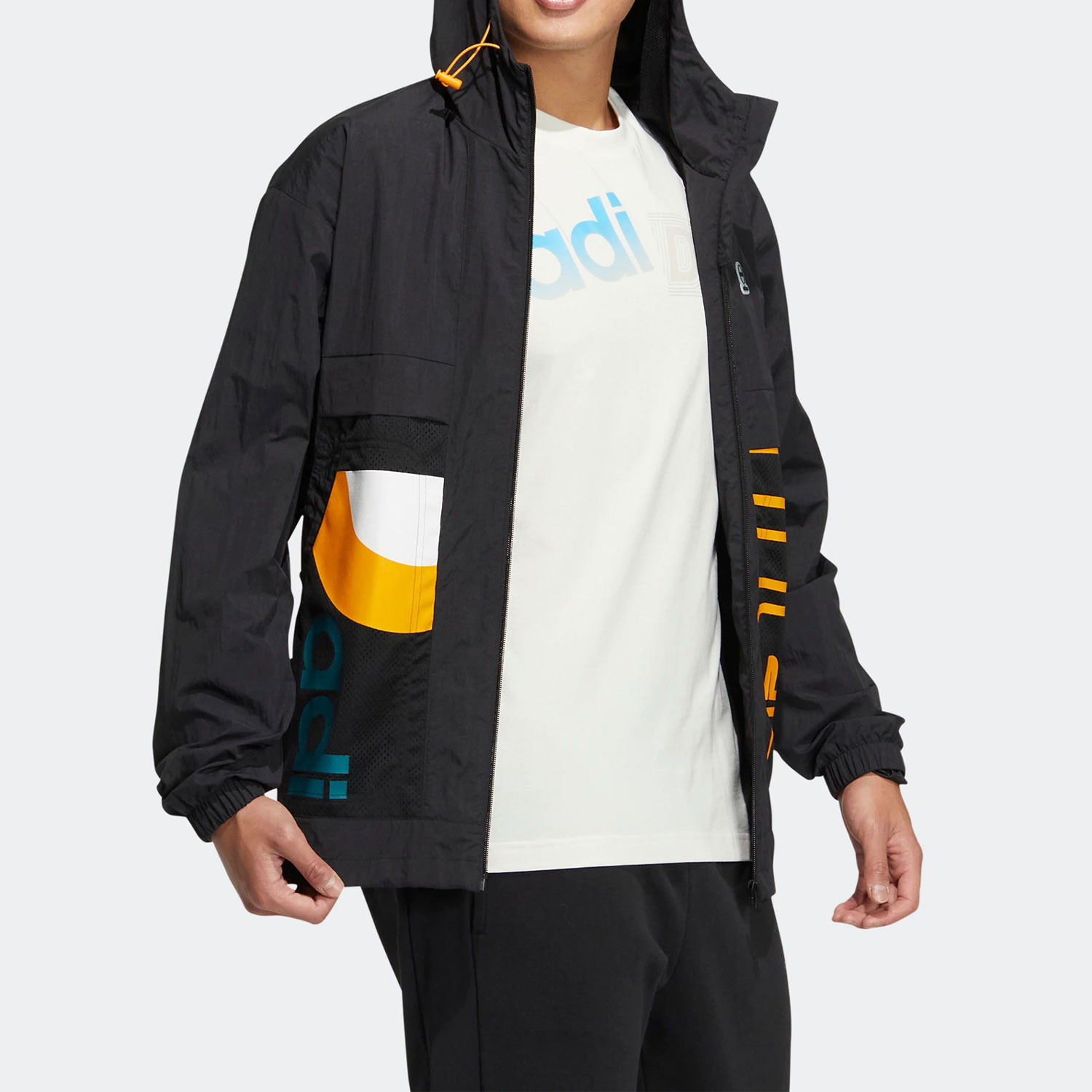 Adidas/阿迪达斯正品NEO夏季男子运动休闲连帽夹克外套HS8850 - 图0