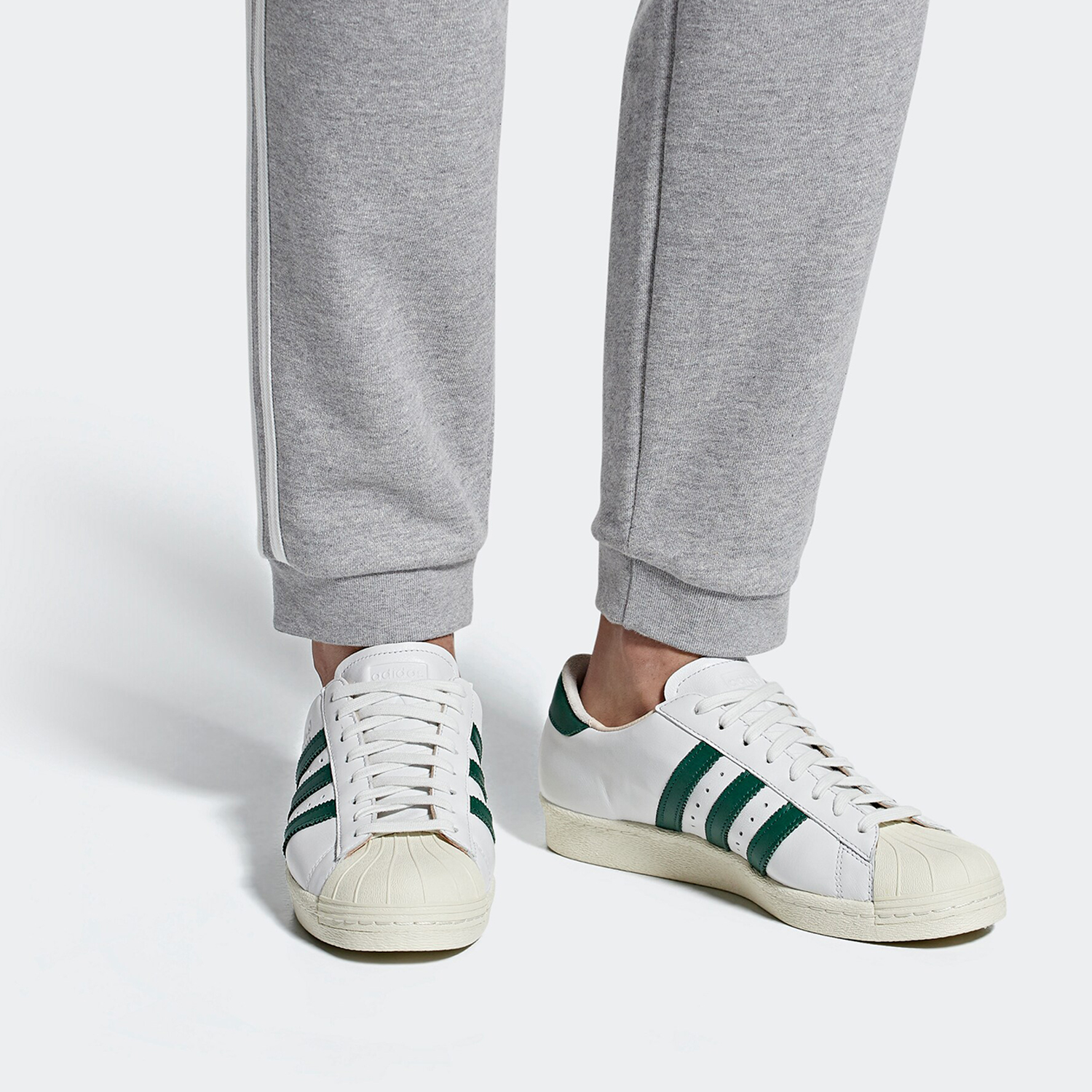 Adidas/阿迪达斯正品三叶草男女休闲贝壳头复古板鞋B41719 - 图0