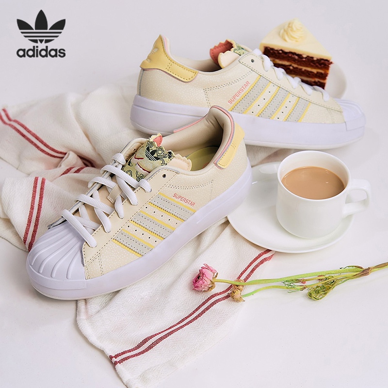 Adidas/阿迪达斯官方正品三叶草经典贝壳头低帮男女休闲鞋 ID2557 - 图0