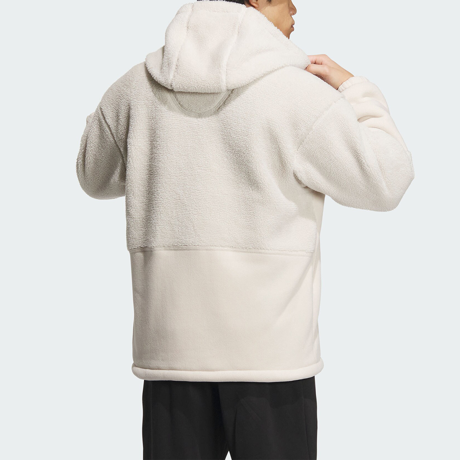 Adidas/阿迪达斯官方正品冬季新款男子时尚仿羊羔绒外套IP4974 - 图1