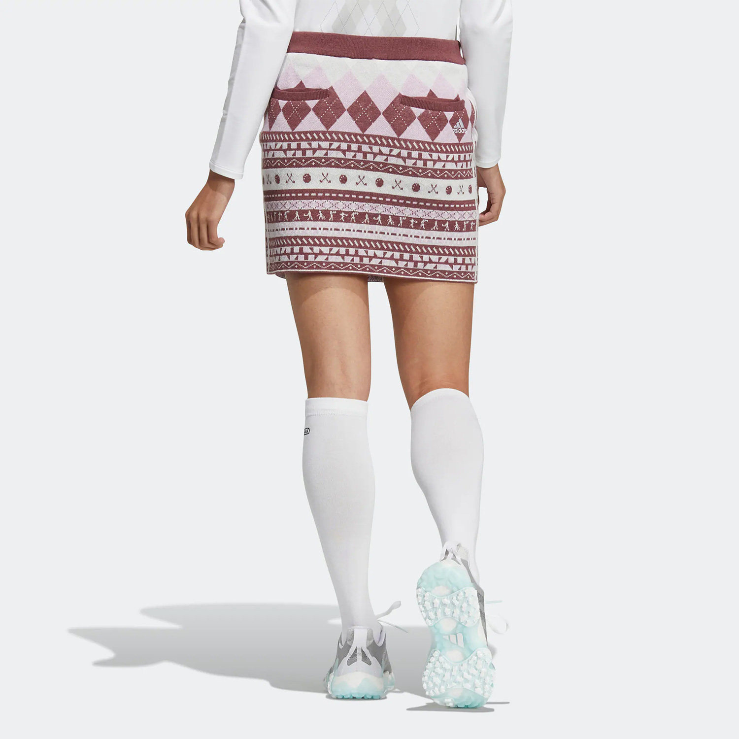 Adidas/阿迪达斯官方正品W GR FF SKIRT女子高尔夫针织短裙HC3789,淘宝优惠券,粉丝福利购,淘宝优惠卷