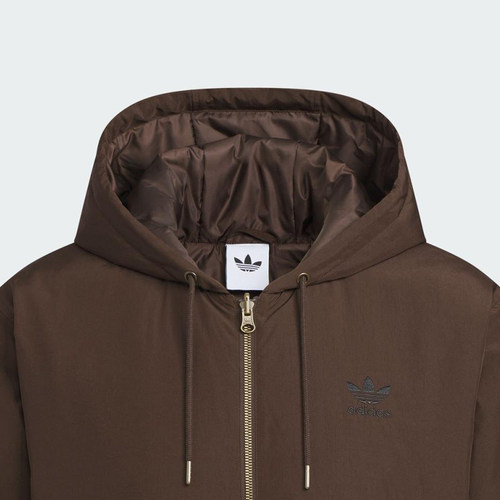 Adidas/阿迪达斯正品三叶草男士休闲连帽二合一复古棉服KW1240 - 图1