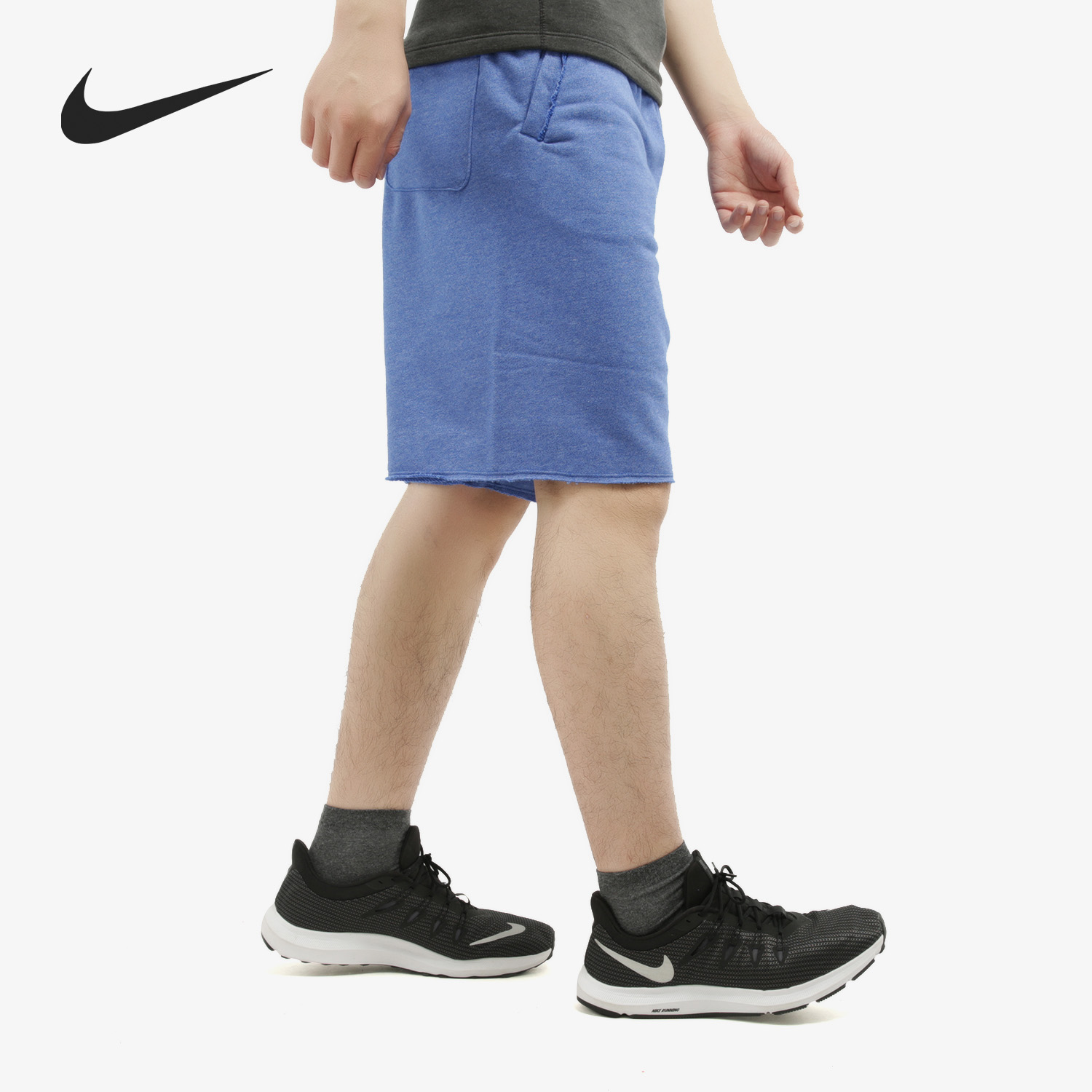 Nike/耐克正品M NSW HE SHORT FT ALUMNI男子五分休闲短裤 AR2376 - 图1