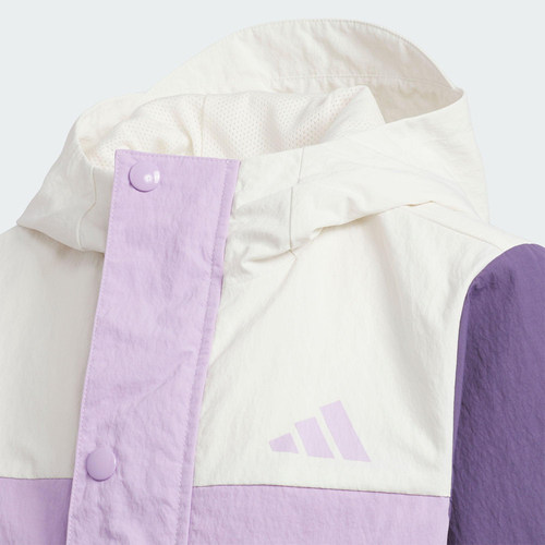 Adidas/阿迪达斯正品2025秋季款儿童休闲梭织拼接运动外套KS3080 - 图1