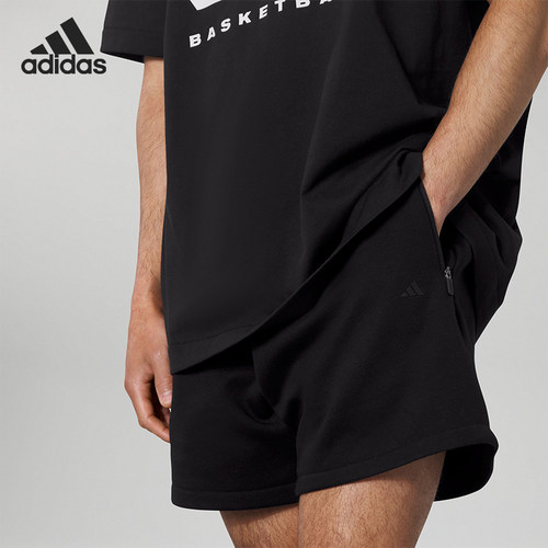 Adidas/阿迪达斯正品三叶草男女同款运动透气休闲短裤IJ5550 - 图1