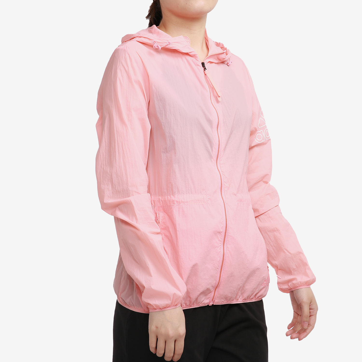 Adidas/阿迪达斯正品当季新款轻薄风衣粉色连帽夹克 FT2886,淘宝优惠券,粉丝福利购,淘宝优惠卷