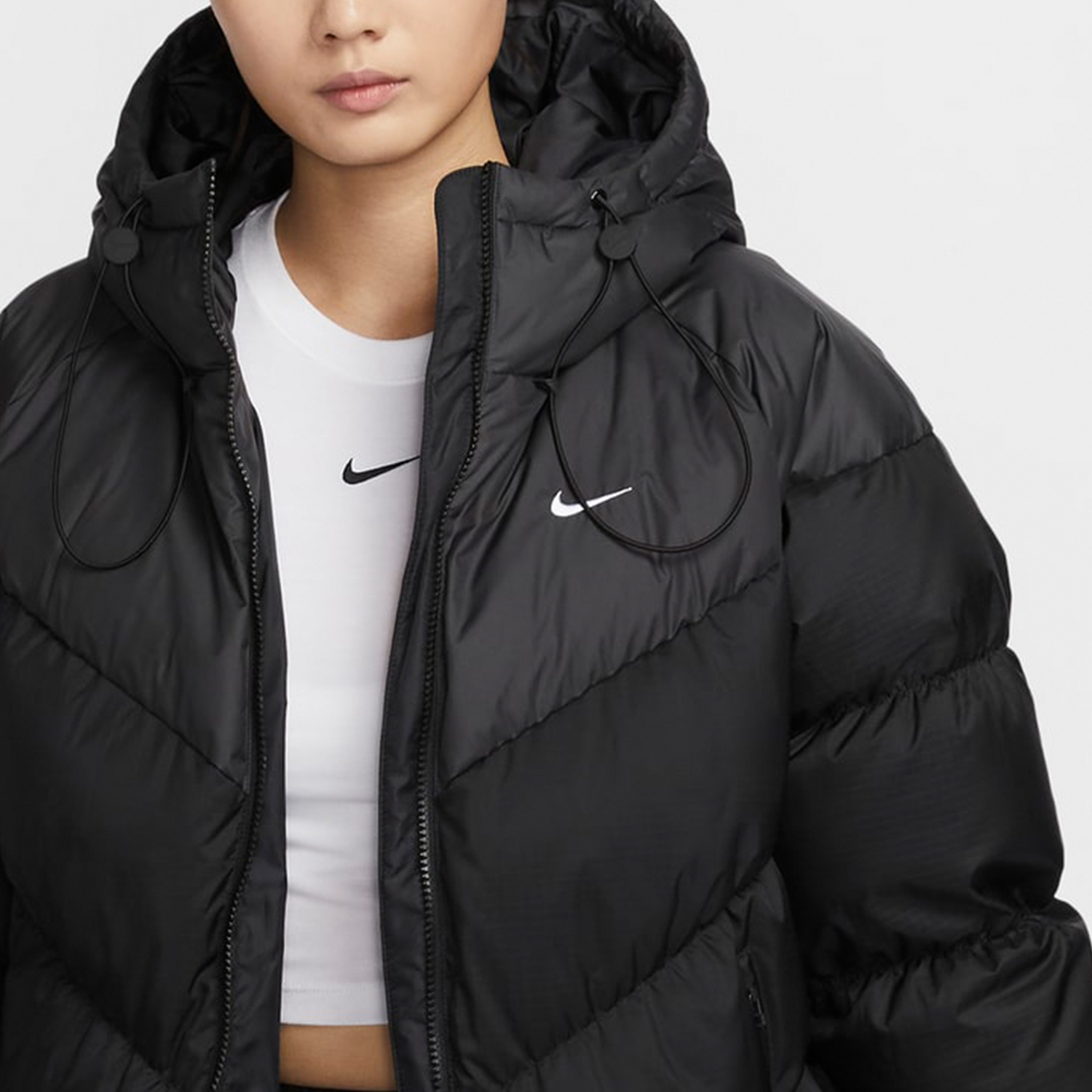 Nike/耐克正品STORM-FIT女士保暖长款休闲羽绒服HF7894-010 - 图0