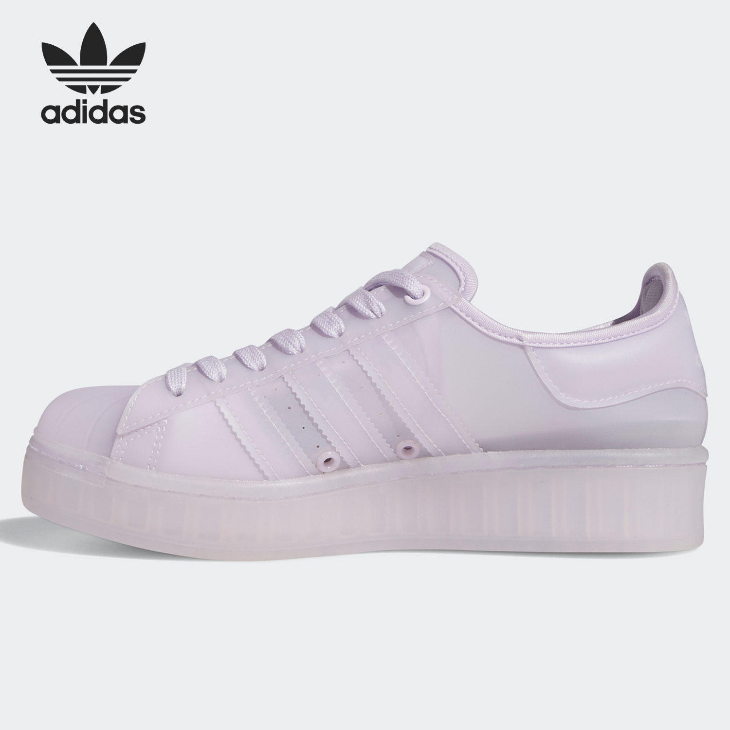Adidas/阿迪达斯正品SUPERSTAR 男女果冻底贝壳头板鞋 FX4323 - 图0