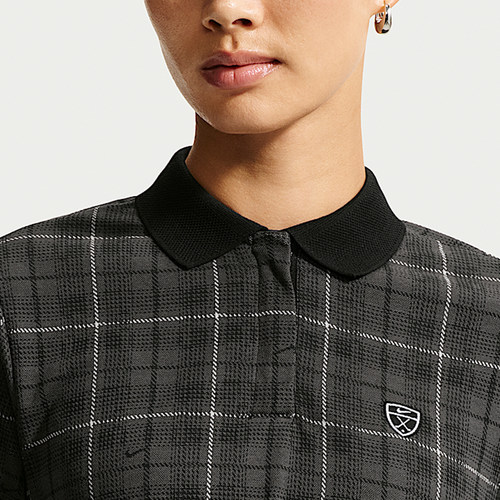 Nike/耐克官方正品AS W NK DF FF PLAID女士短袖Polo衫IO0351-010 - 图1